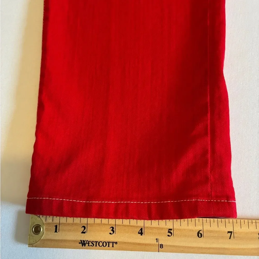 Ralph Lauren Jeans Women’s 10 Red Straight Leg Denim Patriotic Preppy Classic